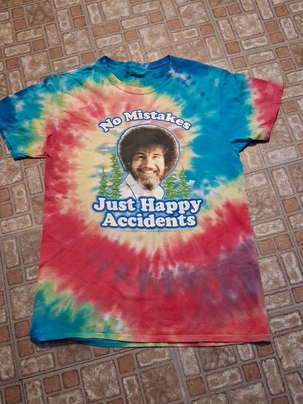 Tie-Dye Short Sleeve Tee - "No Mistakes Just Happy Accidents"